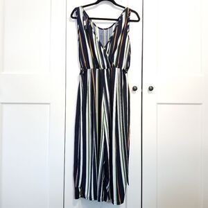 C-mode striped jumpsuit 